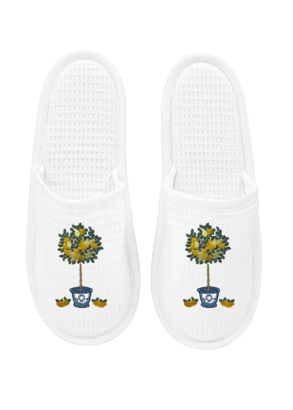 Slippers White Waffle