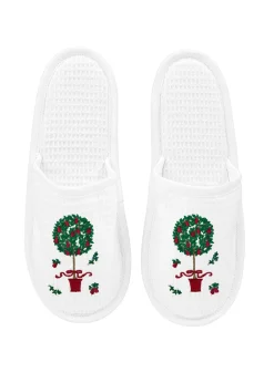Slippers White Waffle