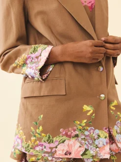 Sloan Blazer in Caramel Victorian Floral