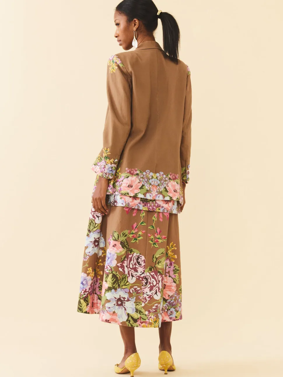 Sloan Blazer in Caramel Victorian Floral