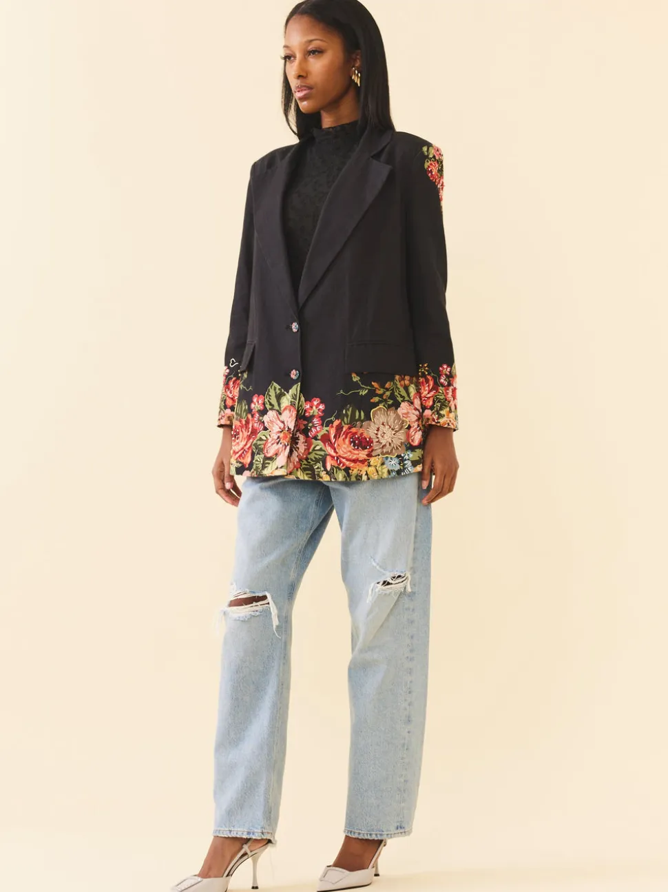 Sloan Blazer in Carmel Victorian Floral