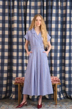 Sloane Wrap Dress in Marfa Stripe