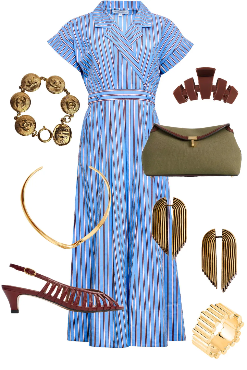 Sloane Wrap Dress in Marfa Stripe