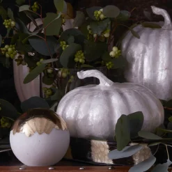Small Capiz Pumpkin in Pearl