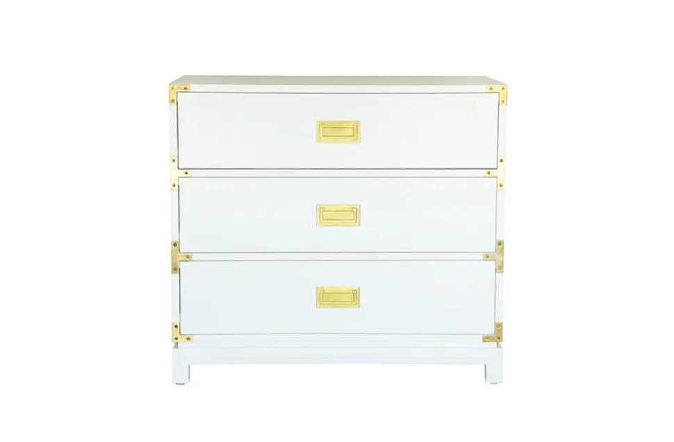 Small Carlyle Campaign Dresser in White