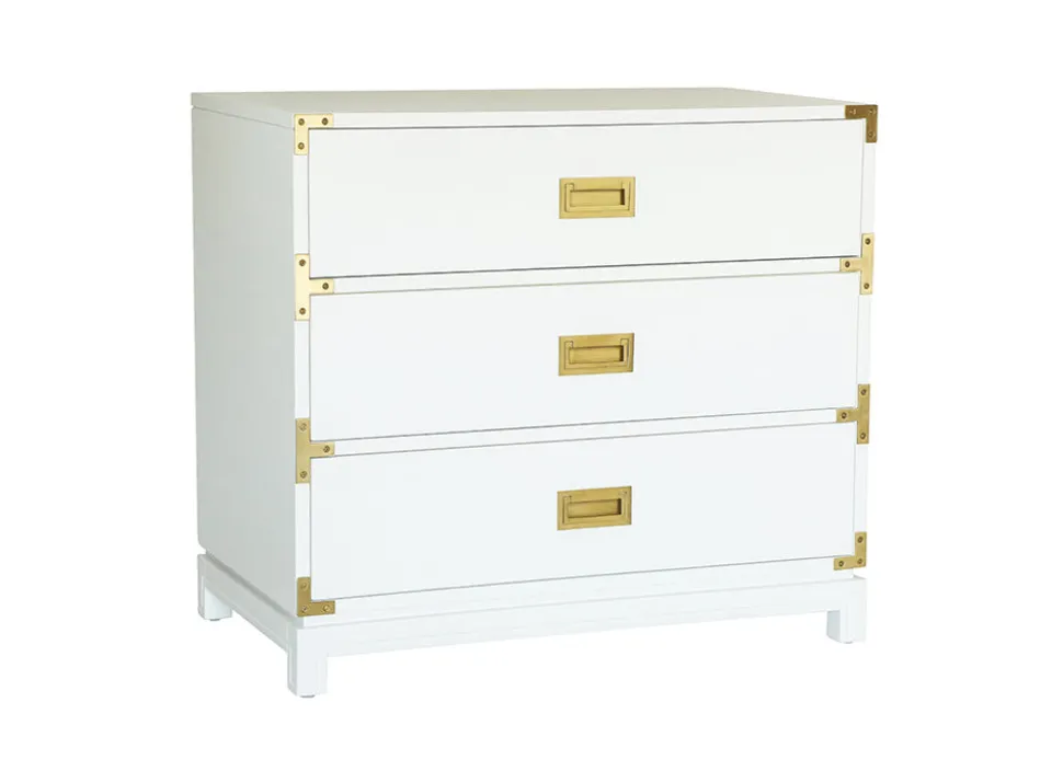 Small Carlyle Campaign Dresser in White