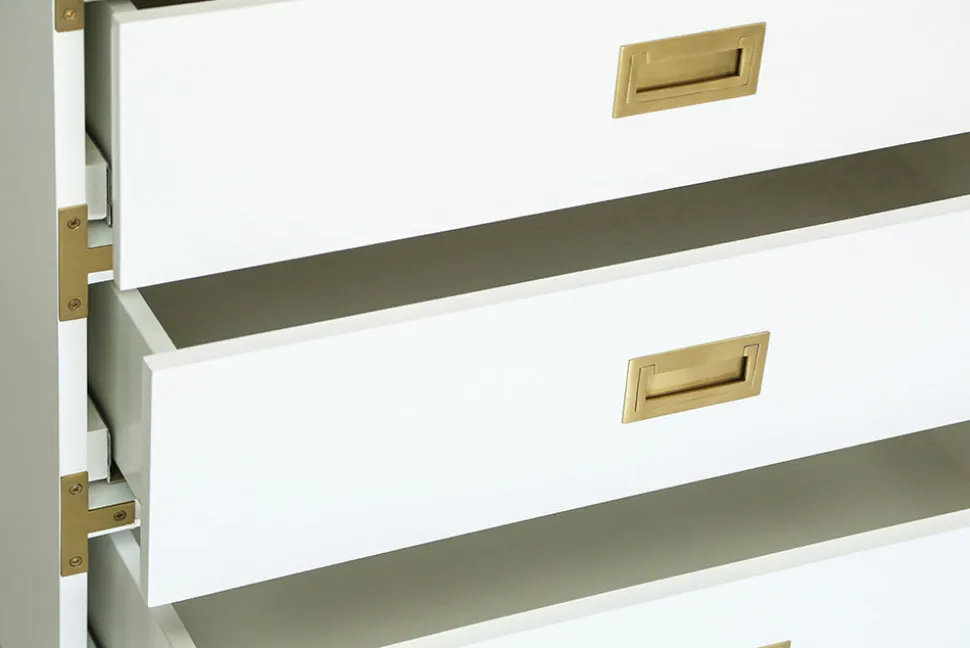 Small Carlyle Campaign Dresser in White