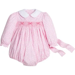 Smocked Natalie Bubble in Pink Vinings