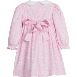Smocked Natalie Dress in Pink Vinings