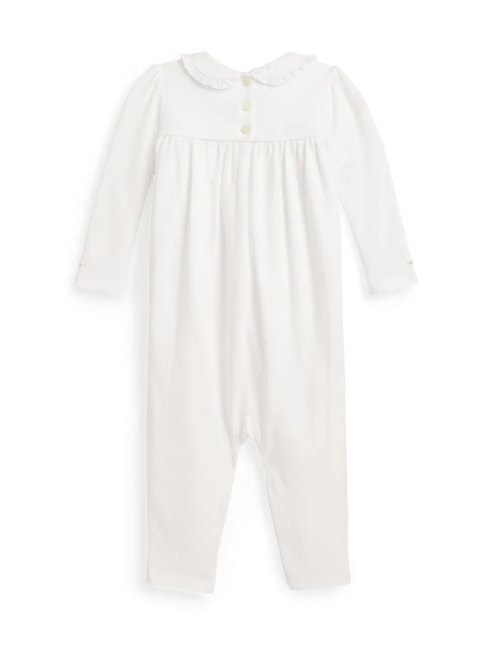Smocked Organic Cotton Coverall