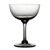 Smoky Champagne Saucers With Stars Design, Set of 4