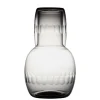 Smoky Crystal Carafe Set With Lens Design