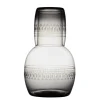 Smoky Crystal Carafe Set With Ovals Design