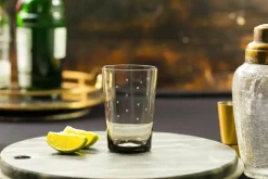 Smoky Tumblers With Stars Design, Set of 4