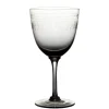 Smoky Wine Glasses With Ovals Design, Set of 4