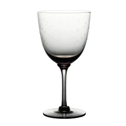 Smoky Wine Glasses With Stars Design, Set of 4