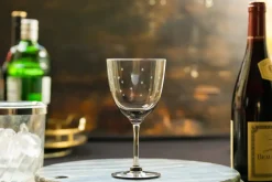 Smoky Wine Glasses With Stars Design, Set of 4