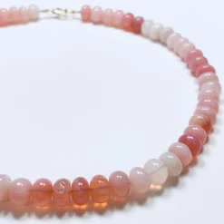 Smooth Pink Opal Candy Necklace