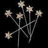 Snowflake Cocktail Picks in Crystal