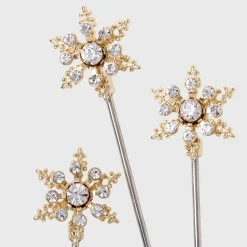 Snowflake Cocktail Picks in Crystal