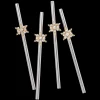Snowflake Metal Cocktail Straws