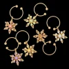Snowflake Wine Charms in Pastels
