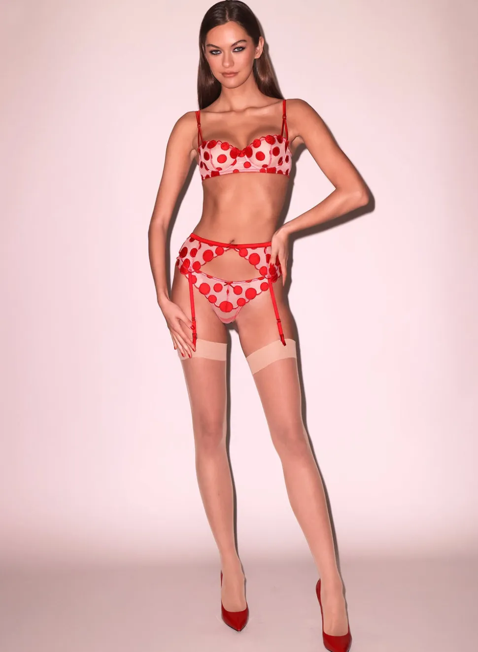 Some Like It Dot Garter Belt