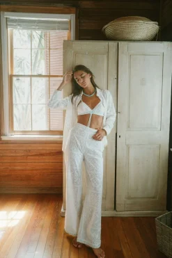 Something Blue Top in White
