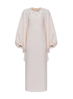 Sondra Midi Dress White Embellished Sable