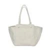 Soona Upcycled Woven Cotton Tote Bag in Ivory