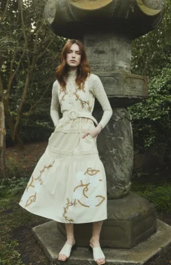 Sophia Dress in Khaki Garden