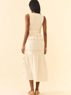 Sophia Dress in Khaki Garden