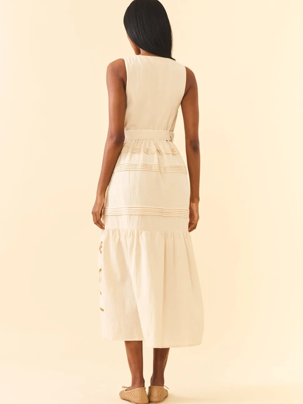 Sophia Dress in Khaki Garden