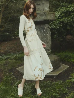 Sophia Dress in Khaki Garden