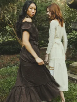 Sophia Dress in Khaki Garden