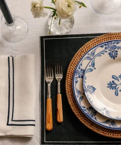 Sophie Classic Two Cord Napkin in Midnight Blue