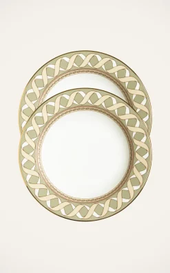 Soup Plates in Odysseus Pistachio, Set Of 2