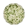 Speckled Dessert Plate in Green and White