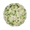 Speckled Dinner Plate in Green and White