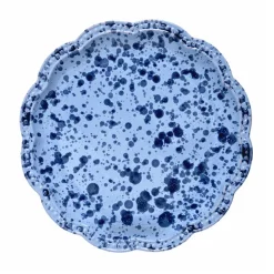 Speckled Dinner Plate in Blue