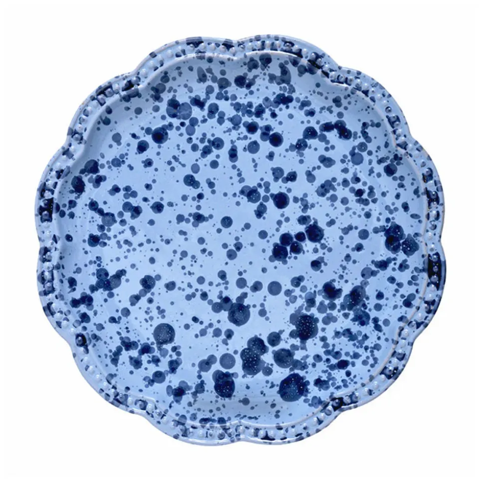 Speckled Dinner Plate in Blue