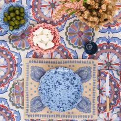 Speckled Dinner Plate in Blue