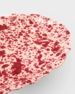 Speckled Serving Plate in Pink