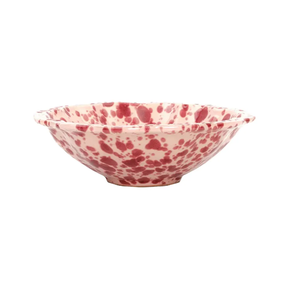 Speckled Small Bowl in Burgundy