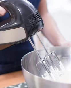 5-Speed Turbo Hand Mixer With Beaters And Dough Hooks