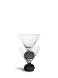 Spice Glasses, Ball-Stem Martini Glass, Set of Two