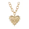 Spiked Heart Necklace with Chain