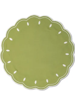 Spring Green and White Placemat and Napkin Set
