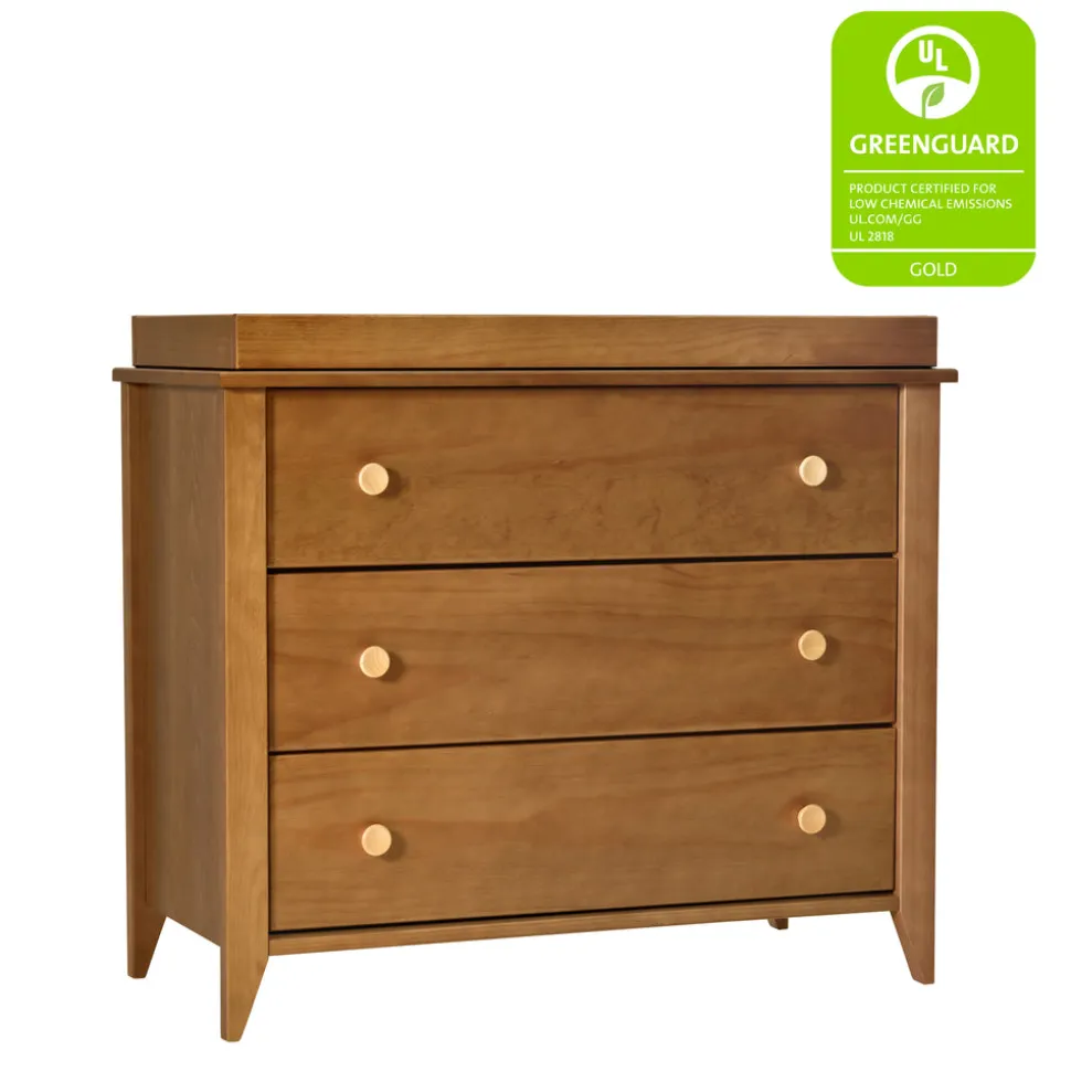 Sprout 3-Drawer Changer Dresser with Removable Changing Tray in Chestnut & Natural