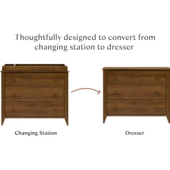 Sprout 3-Drawer Changer Dresser with Removable Changing Tray in Natural Walnut